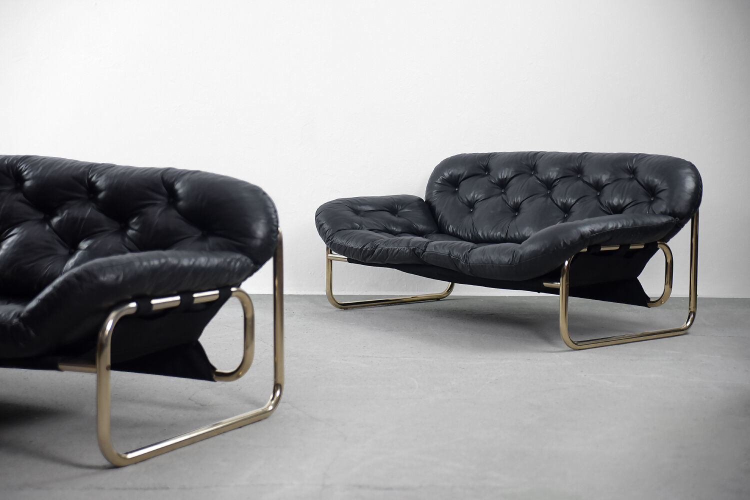 Canapé scandinave en cuir par John-Bertil Häggström pour Swed-Form, 1970