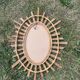 Miroir soleil en rotin vintage 1960