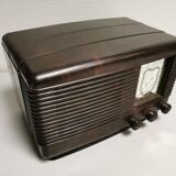 ancien Poste Radio TSF à lampes en Bakélite Sonora de 1946 ART Déco
