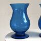 Pair of candle holders from the Biot glassworks, height 22 cm, diameter 15 cm.