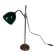Vintage 1920s desk lamp in nickel-plated brass, celadon - 52 cm