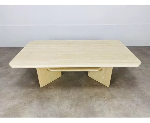 Travertine rectangle coffee table
