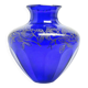 Art déco vase, cobalt crystal, Józefina Glassworks, Poland, 1930s