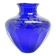 Art déco vase, cobalt crystal, Józefina Glassworks, Poland, 1930s