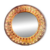 Roland Zobel (1915-2006) round mirror in resin from the 1960s (in the style)