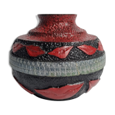 Vase boule "baisers" décoratif en bouleau signé, 12,5 cm