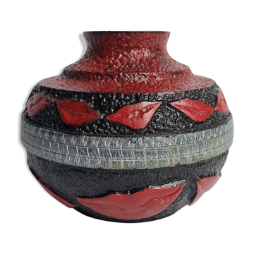 Decorative birch ball vase "kisses" signed, 12.5 cm