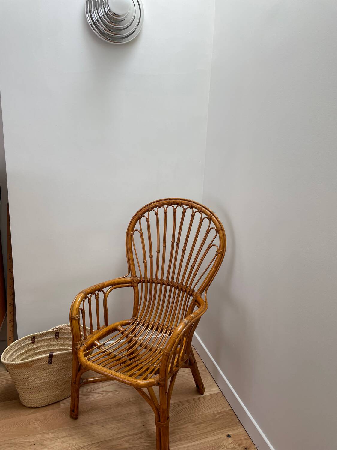 Vintage rattan armchair