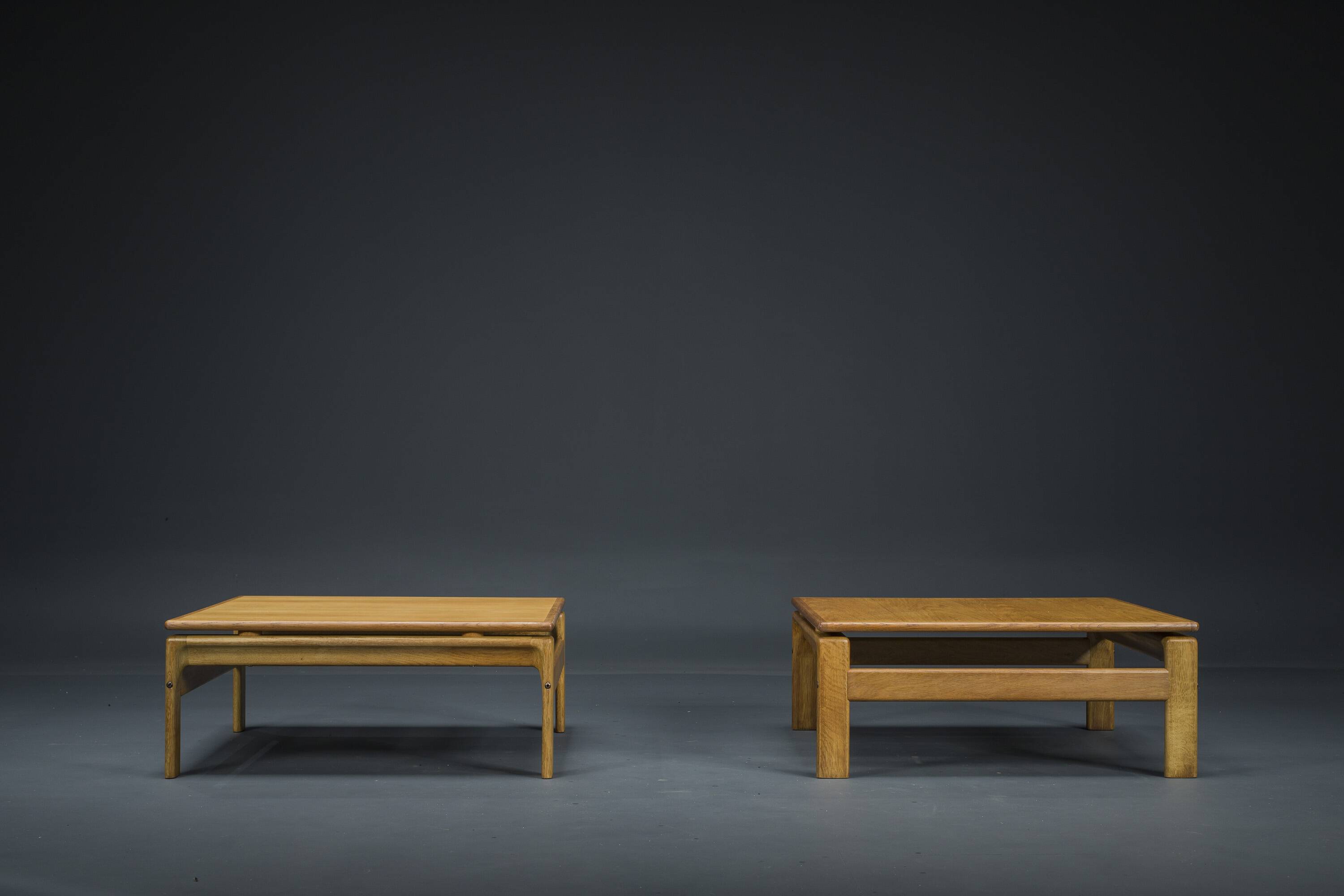 Danish Oak Coffee Tables from Komfort, 1960s, Set of 2