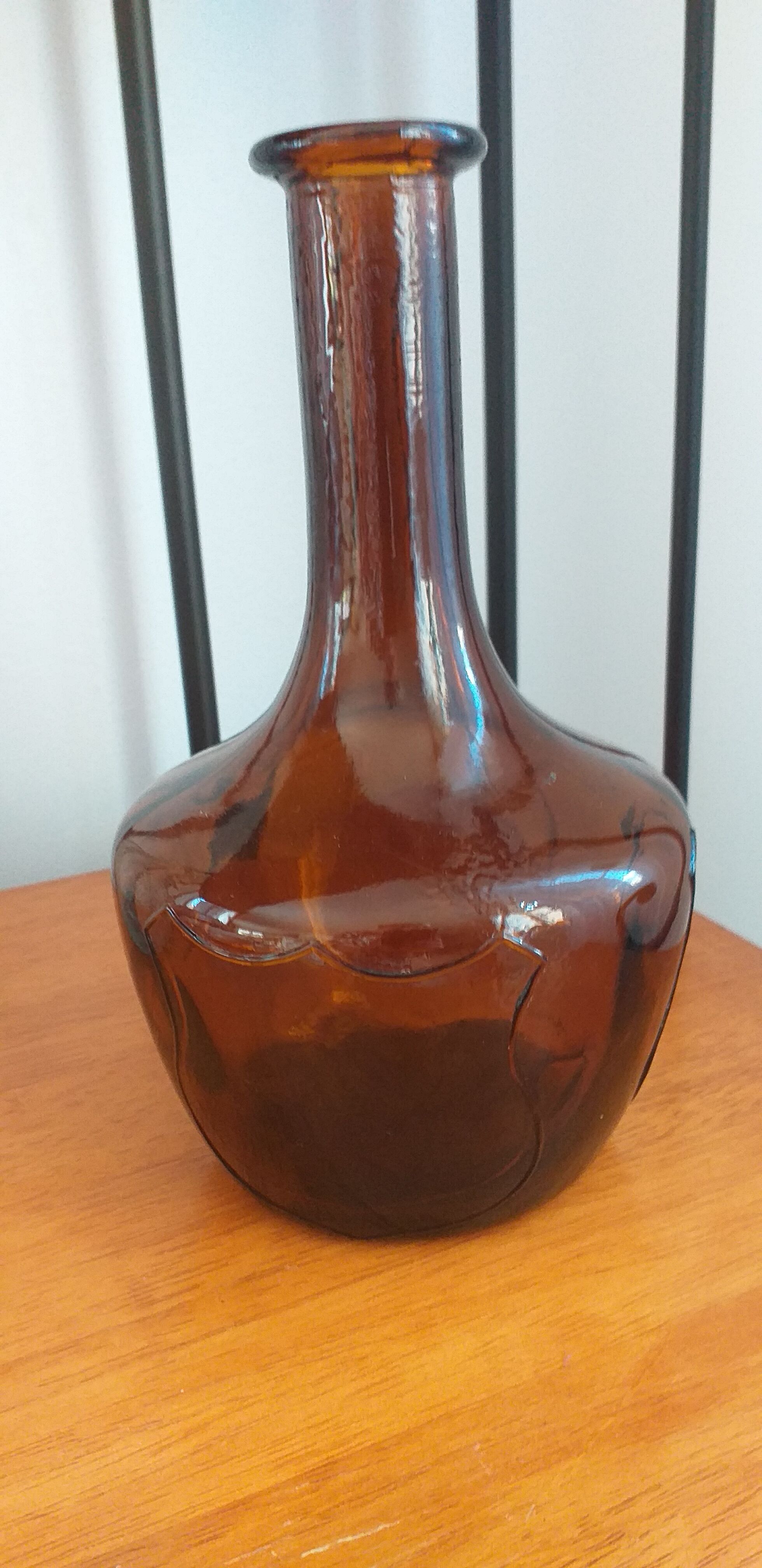 Brown tinted glass decanter
