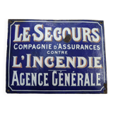 Enamelled plaque "The rescue" insurance company 1910/1920