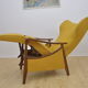 Mid-century Wingback armchair with folding footrest, 1960s