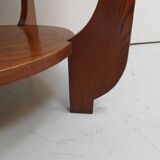 Art bDeco round oak coffee table