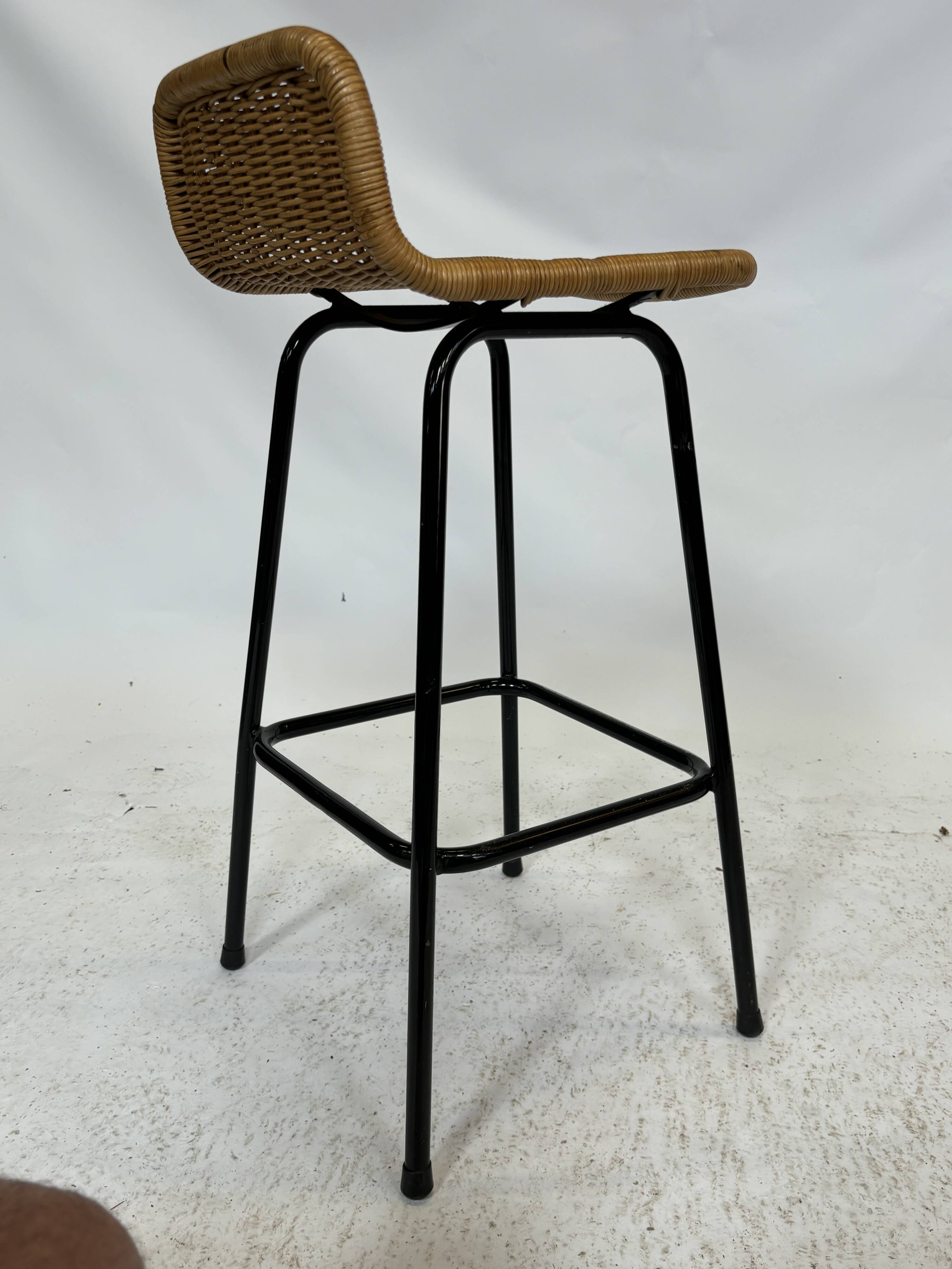 Tabouret de bar vintage Dirk van Sliedregt Rohe Noordwolde 1960 Pays-Bas