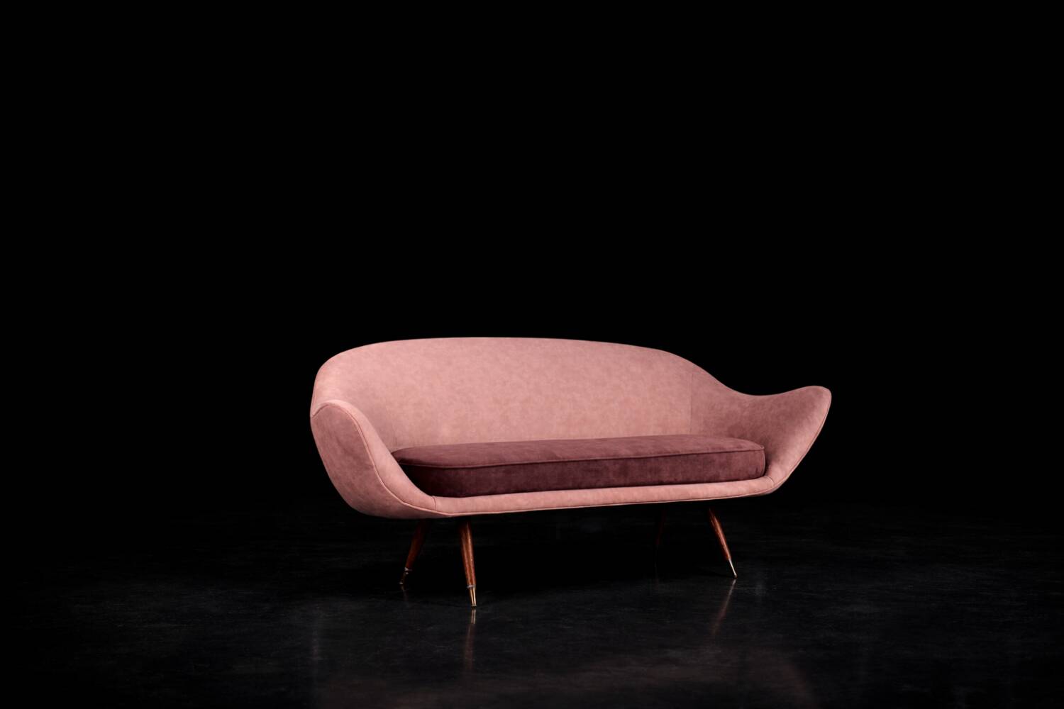 Vintage Mid-Century Space Age Velour Lounge Set from Paged, 1972, Set of 3