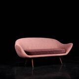 Vintage Mid-Century Space Age Velour Lounge Set from Paged, 1972, Set of 3