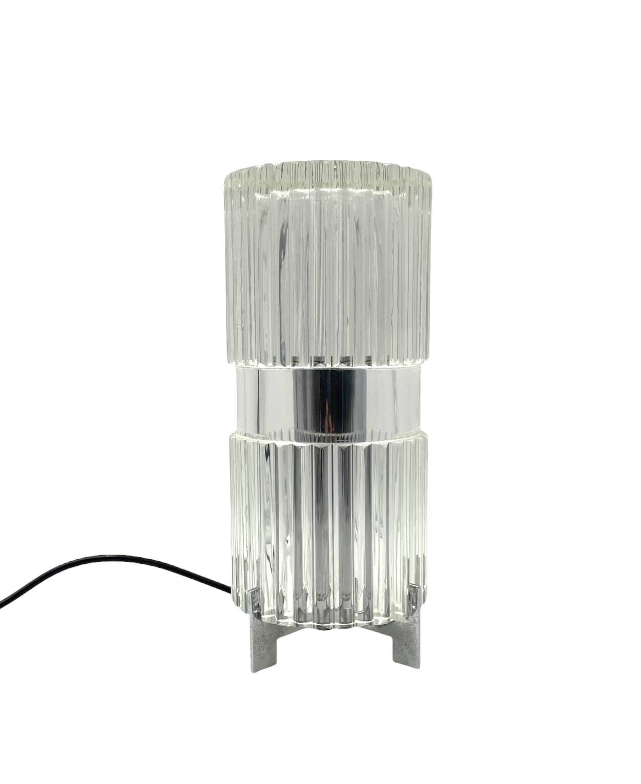 Glass table lamp, Fidenza Vetraria Italy 1970s