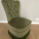Fauteuil velours crapaud