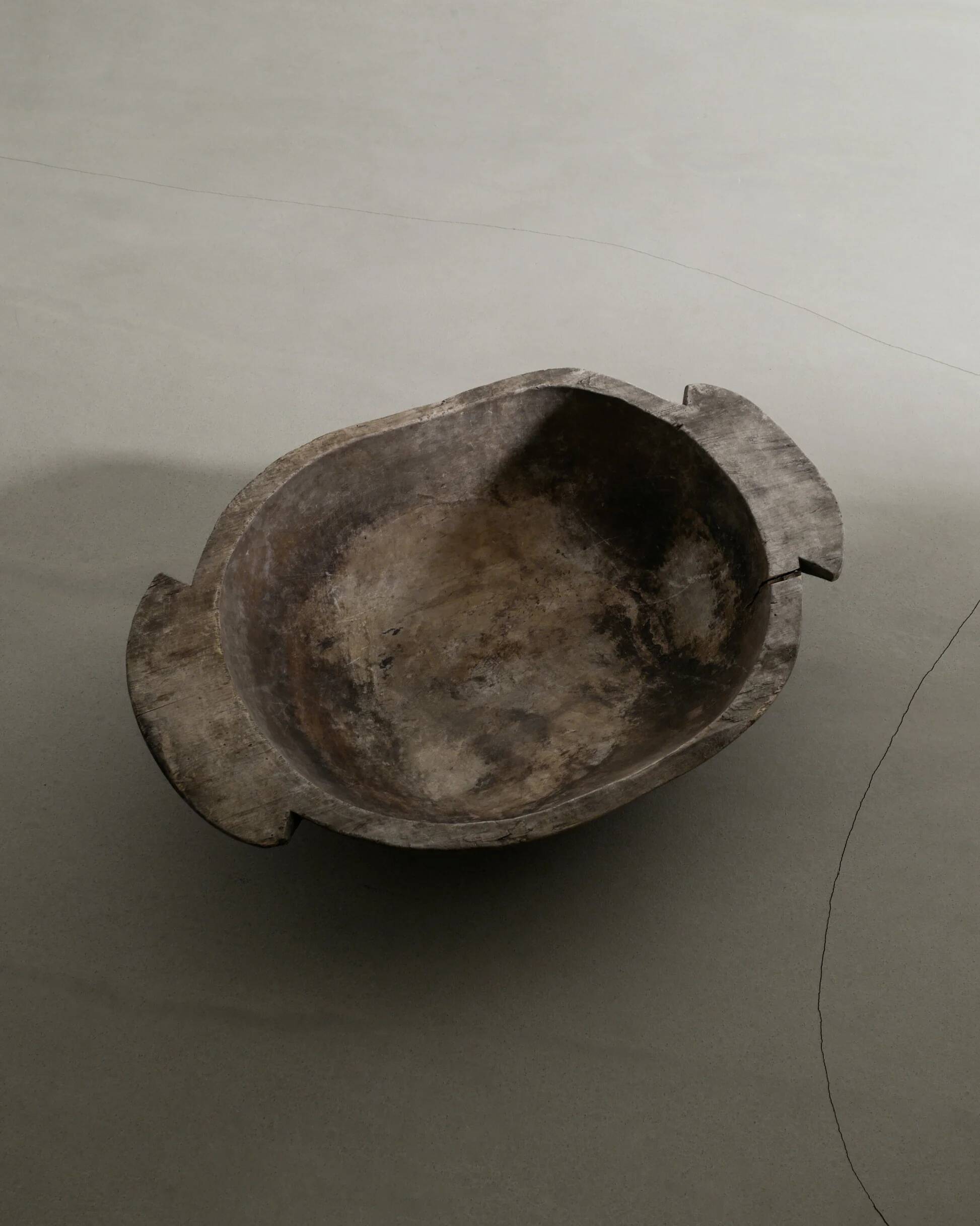 Antique Swedish Large Grey Wabi Sabi Wooden Tray, 1800s