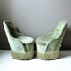 Paire de fauteuils crapaud vintage