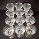 Set of 12 Baccarat Piccadilly Cut Crystal Red Wine Goblets