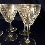 Suite of 6 stemmed glasses for cooked or digestive crystal wine size