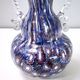 Blue murano glass vase ascribable to fratelli toso with murrines, italy