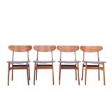 Farstrup teak wooden chairs with new skai, 1960s