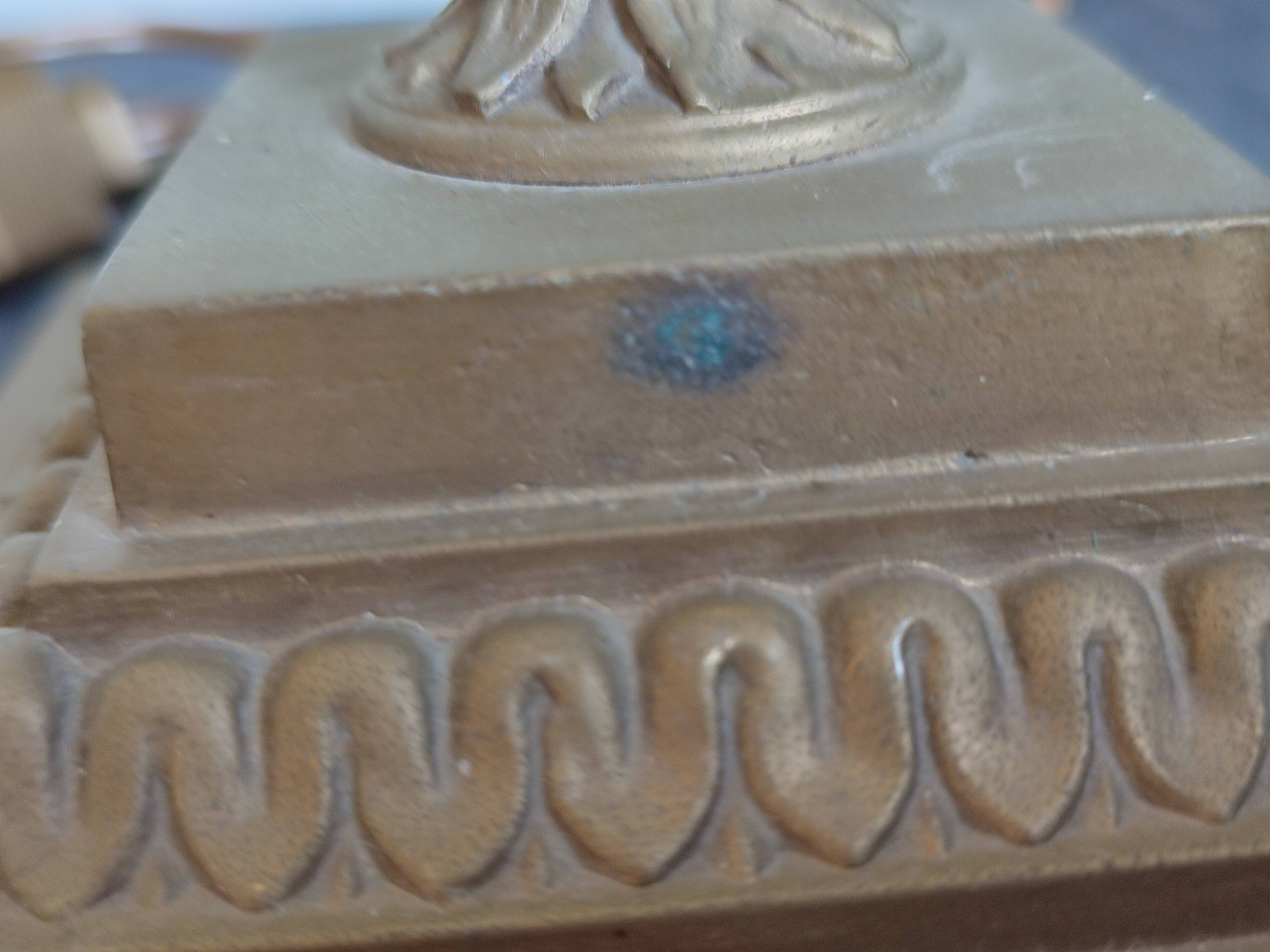 Large antique lamp collar sign art nouveau