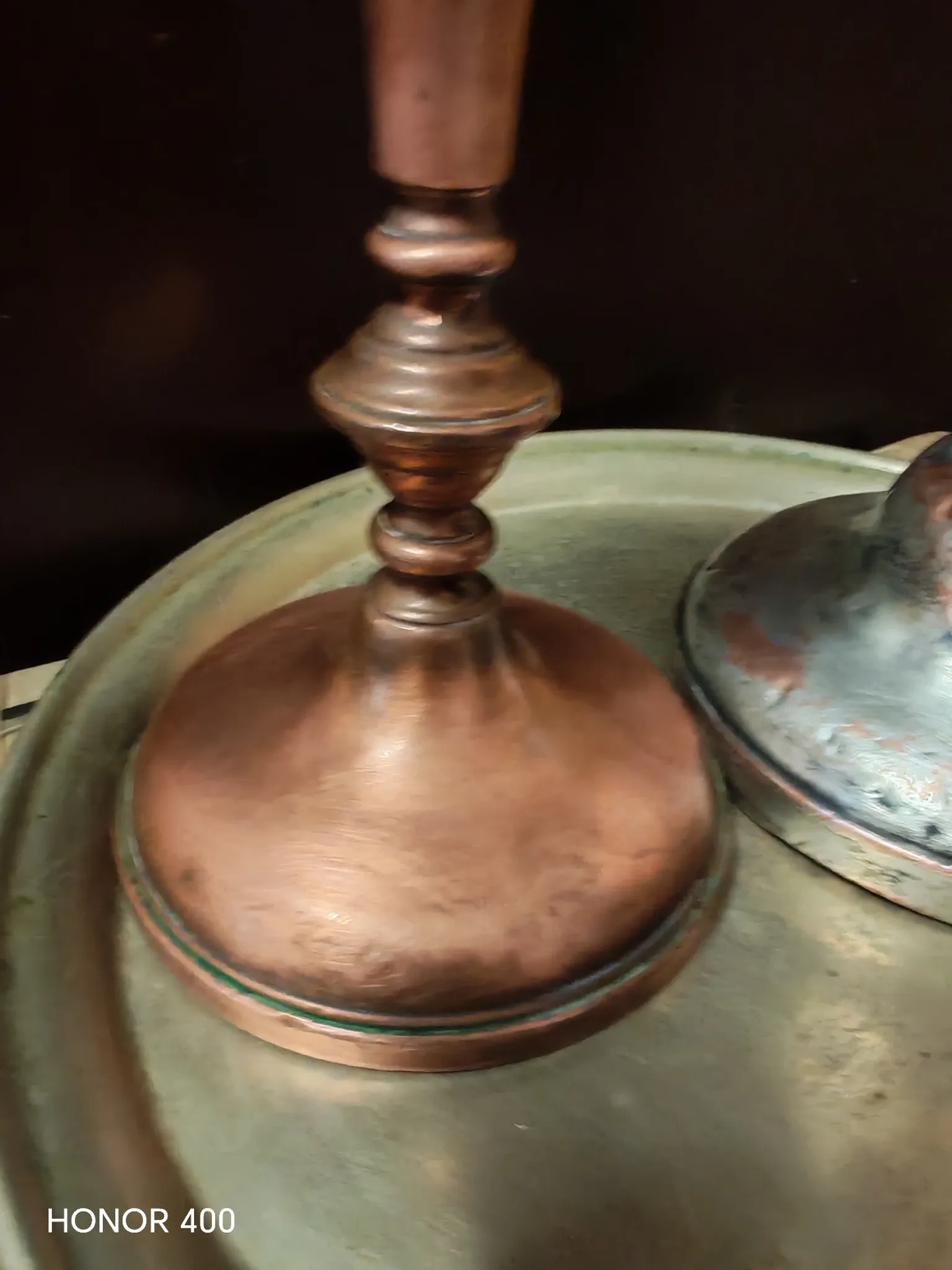 Duo of ancient torches with wabi-sabi patina