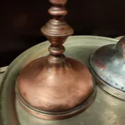 Duo of ancient torches with wabi-sabi patina
