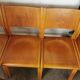 Lot de 6 chaises de théâtre en bois blond