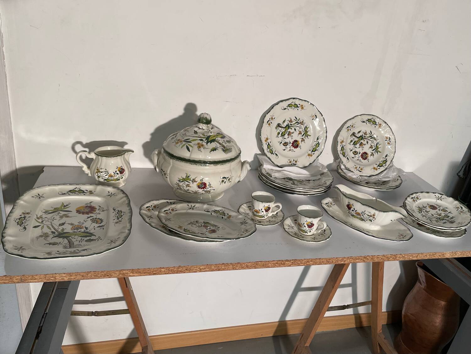 Sarreguemines earthenware table service