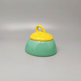 Green and yellow tea set/coffee set in ceramic by naj oleari, made in italy 1960