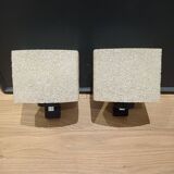 Pair of wall lamps in perspex granité deisgn 60