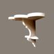 Old wooden wall corner shelf