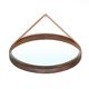 Round mirror with leather strap, 1960s