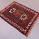 Vintage Kamseh Rug 130x97 cm, small, Tribal oriental Carpet truly Shabby Chic