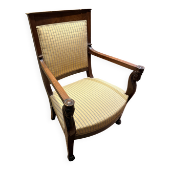 French Empire armchair in mahogany, 18th century.