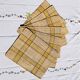 Suite of 6 placemats in woven raffia 70s