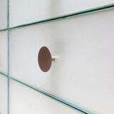 Storage furniture in glass and stainless steel 1988 copper