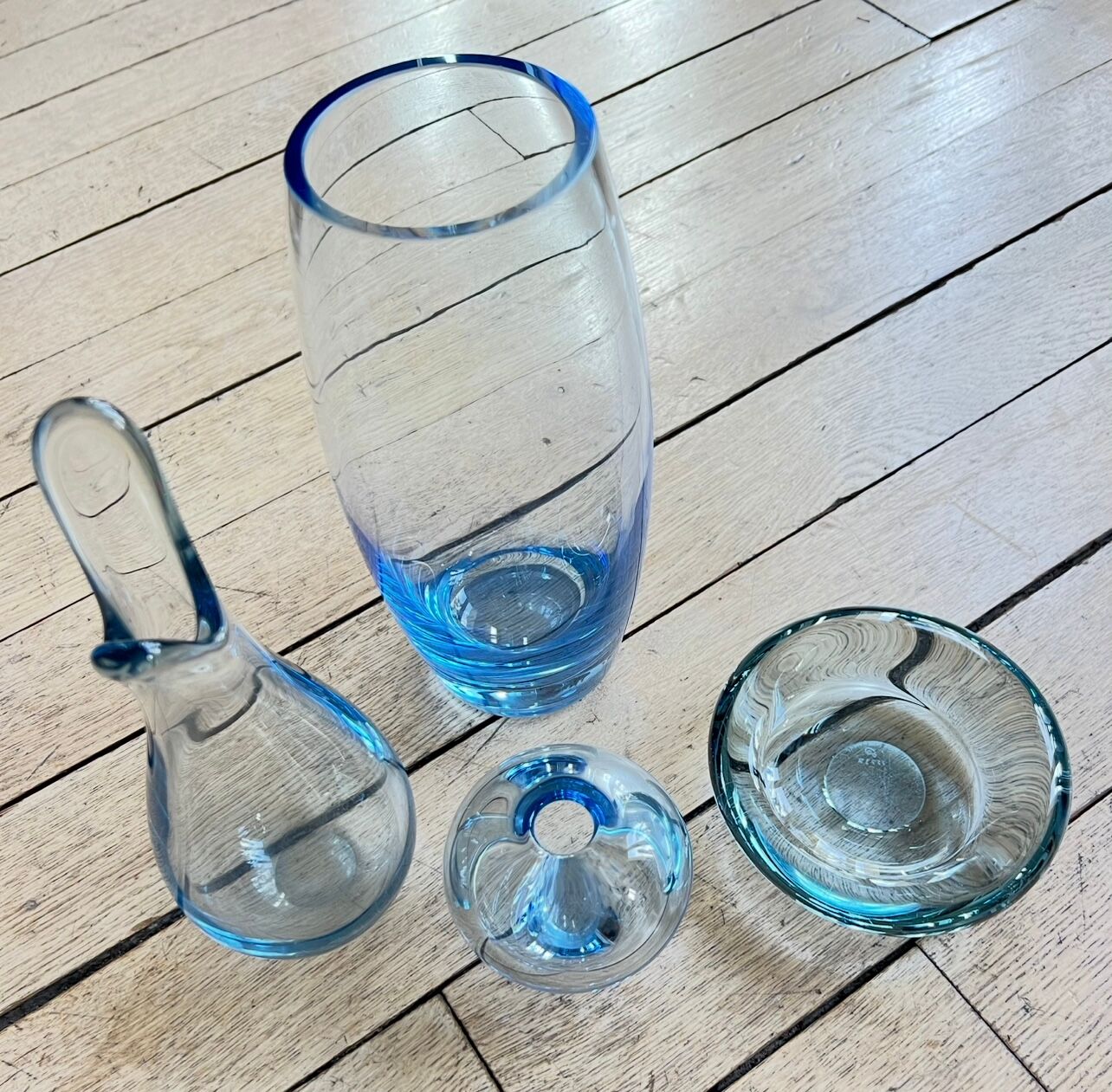 Ensemble en verre Holmegaard par Per Lutkin, Danemark 1959-60