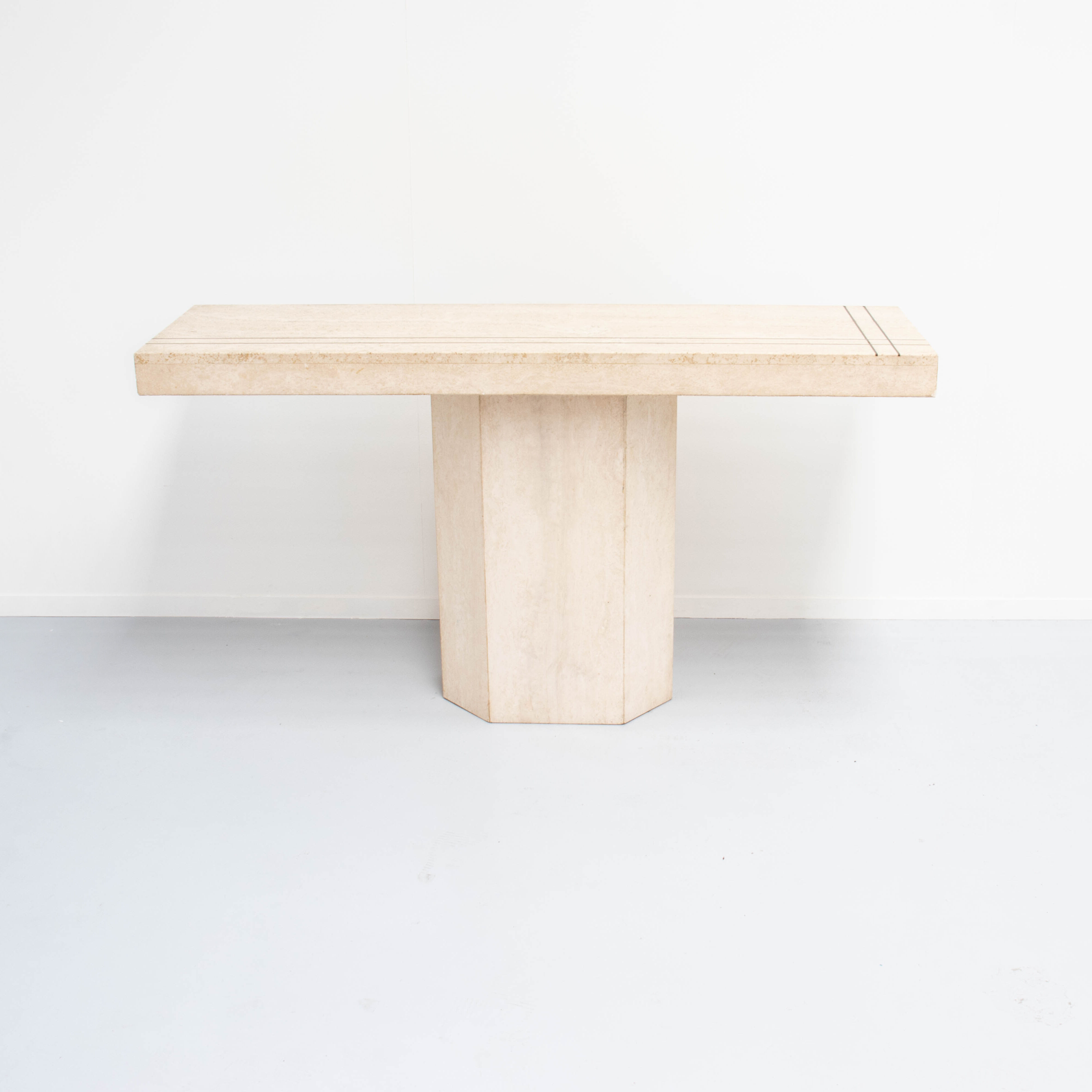 Vintage travertine console table