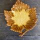 Vide poche ancien orfinox forme feuilles céramique barbotine vintage #