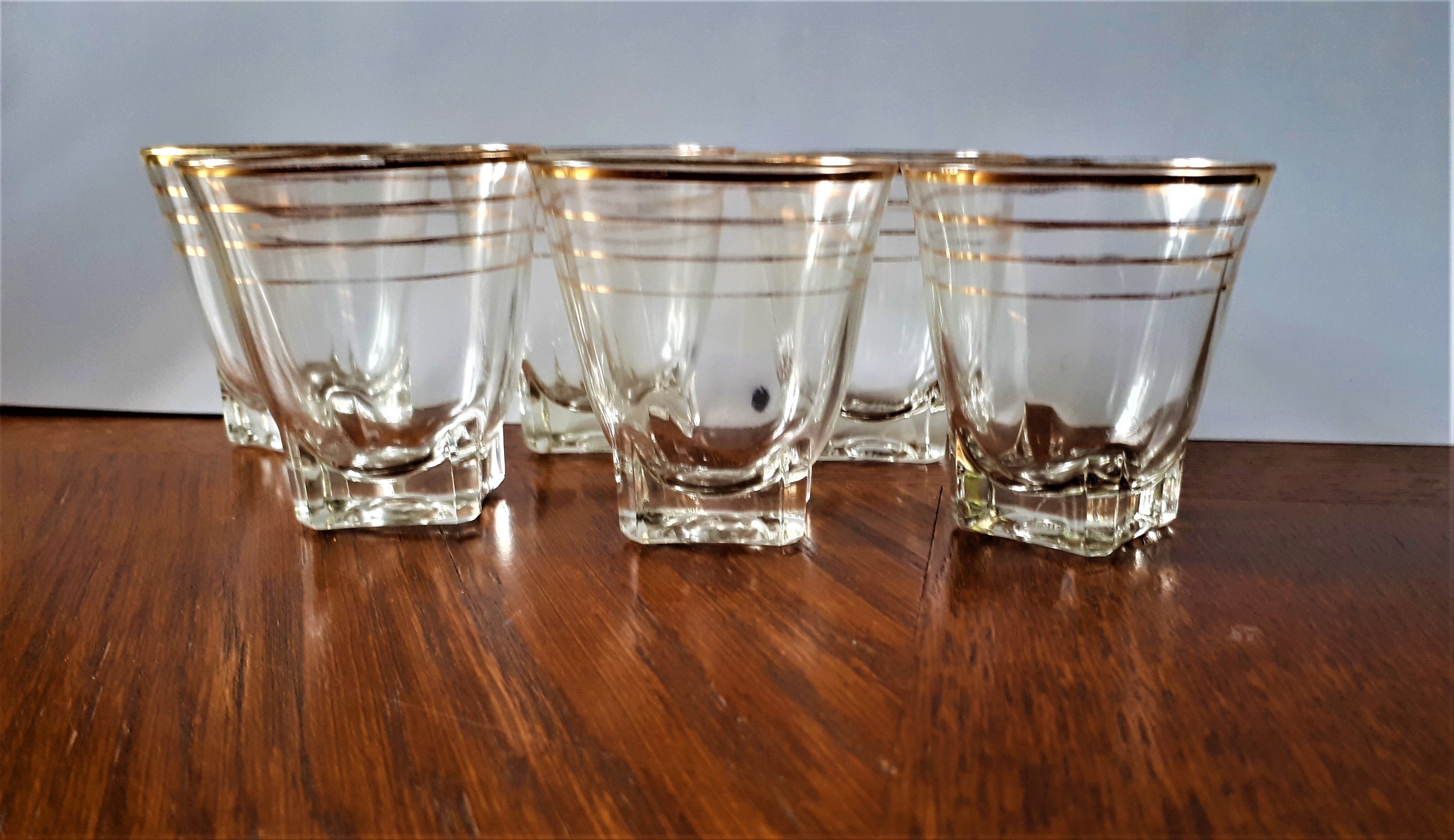Lot de 6 verres à liqueur anciens "vintage"