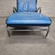 Blue leather lounge chair futuro 3 by massimo iosa ghini for moroso - italy 1980's