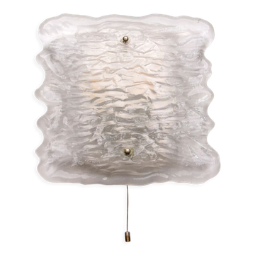 Wall lamp of frosted glass, 1960 Germany