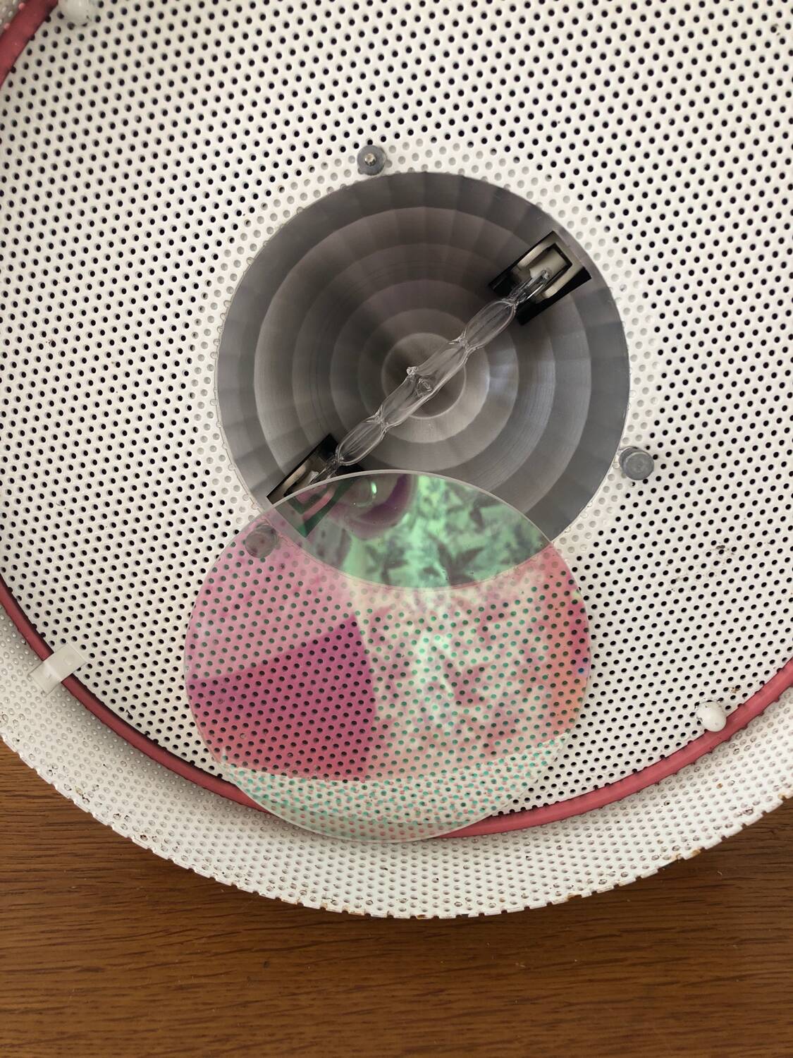 Vintage pink Cubi Spot industrial pendant light