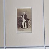 Ensemble de 6 photographies anciennes montées, portraits studio du XIXe siècle