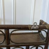Pair of rattan shelves